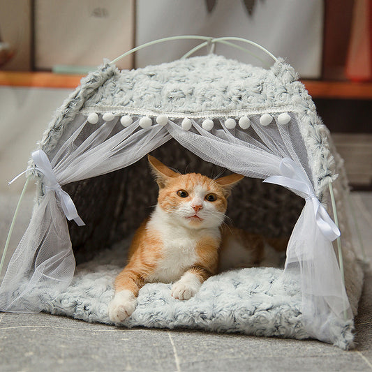 Semi-Enclosed Pet Bed