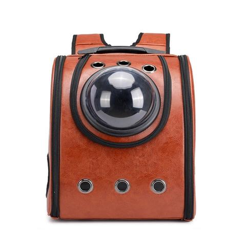 Leather Pet Carry Backpack