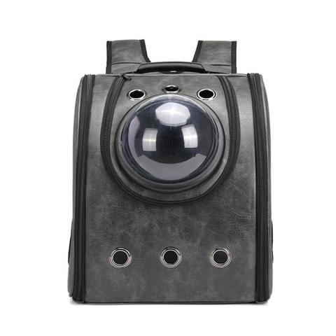 Leather Pet Carry Backpack