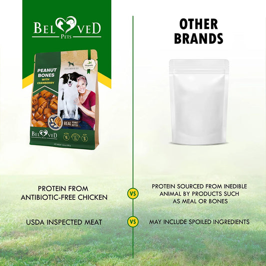 Dog Peanut Butter Bones With Cranberry