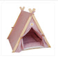 Pet Tent Cat Litter Removable And Washable Striped Canvas Solid Wood