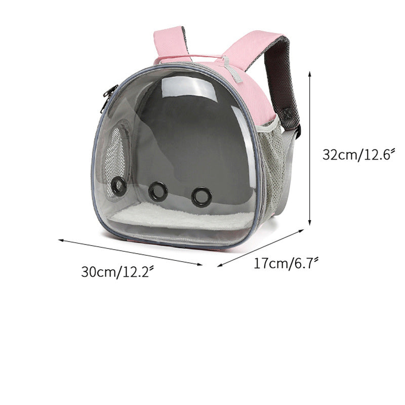 Pet Hamster Carrier Transparent Backpack